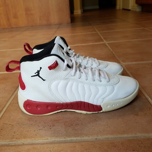 Size 6.5Y Nike Jordan Jumpman Pro GS White Sneakers - Picture 2 of 10